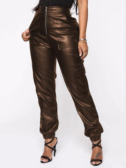 Chic Women's Cargo Pants – High-Waist Stretchable Fit