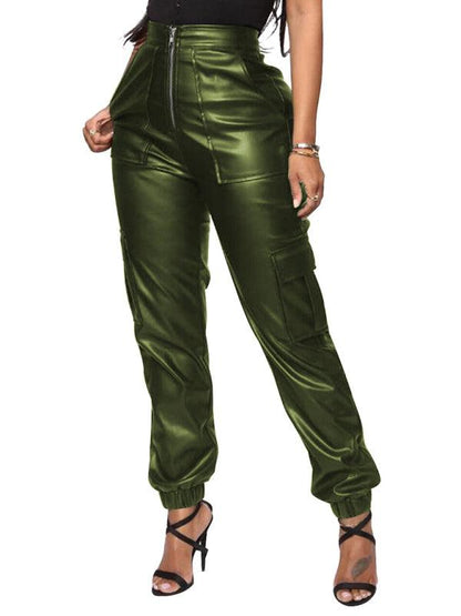 Chic Women's Cargo Pants – High-Waist Stretchable Fit