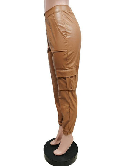 Chic Women's Cargo Pants – High-Waist Stretchable Fit