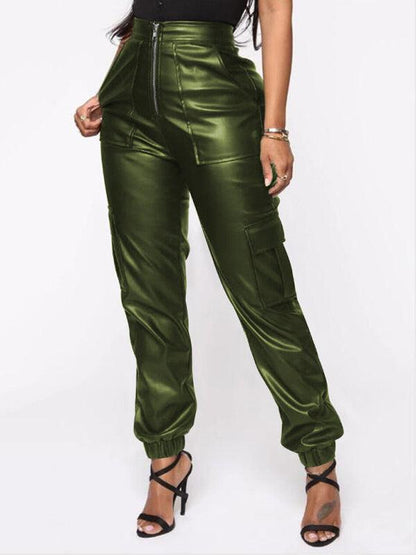 Chic Women's Cargo Pants – High-Waist Stretchable Fit
