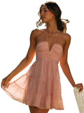 Suspender V-Neck Long Party Dress -Guocali