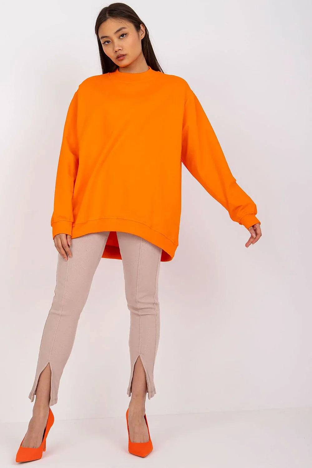 Women's Sweatshirt - Mock-Neck With Regular Fit