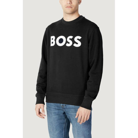 Sweatshirt - Printed Boss Men Sweatshirt - Black - Sweatshirts - Guocali