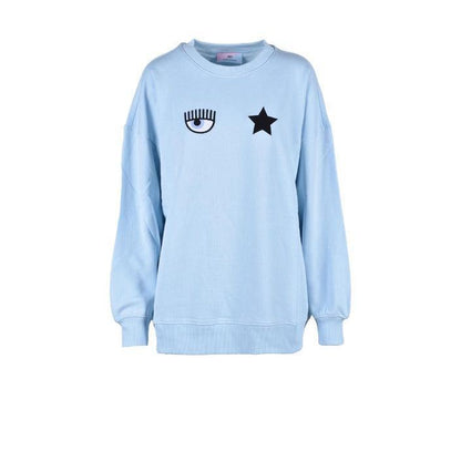 Sweatshirt - Printed Chiara Ferragni Women Sweatshirt - Light Blue - Sweatshirts - Guocali