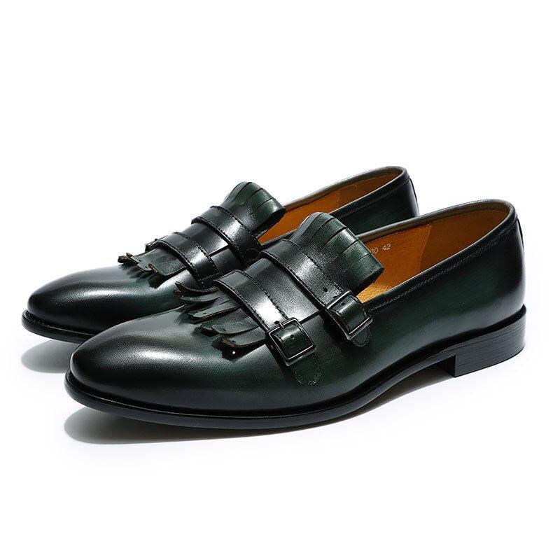 Tassel Monk Strap Loafers - Men Shoes - Loafer Shoes - Guocali