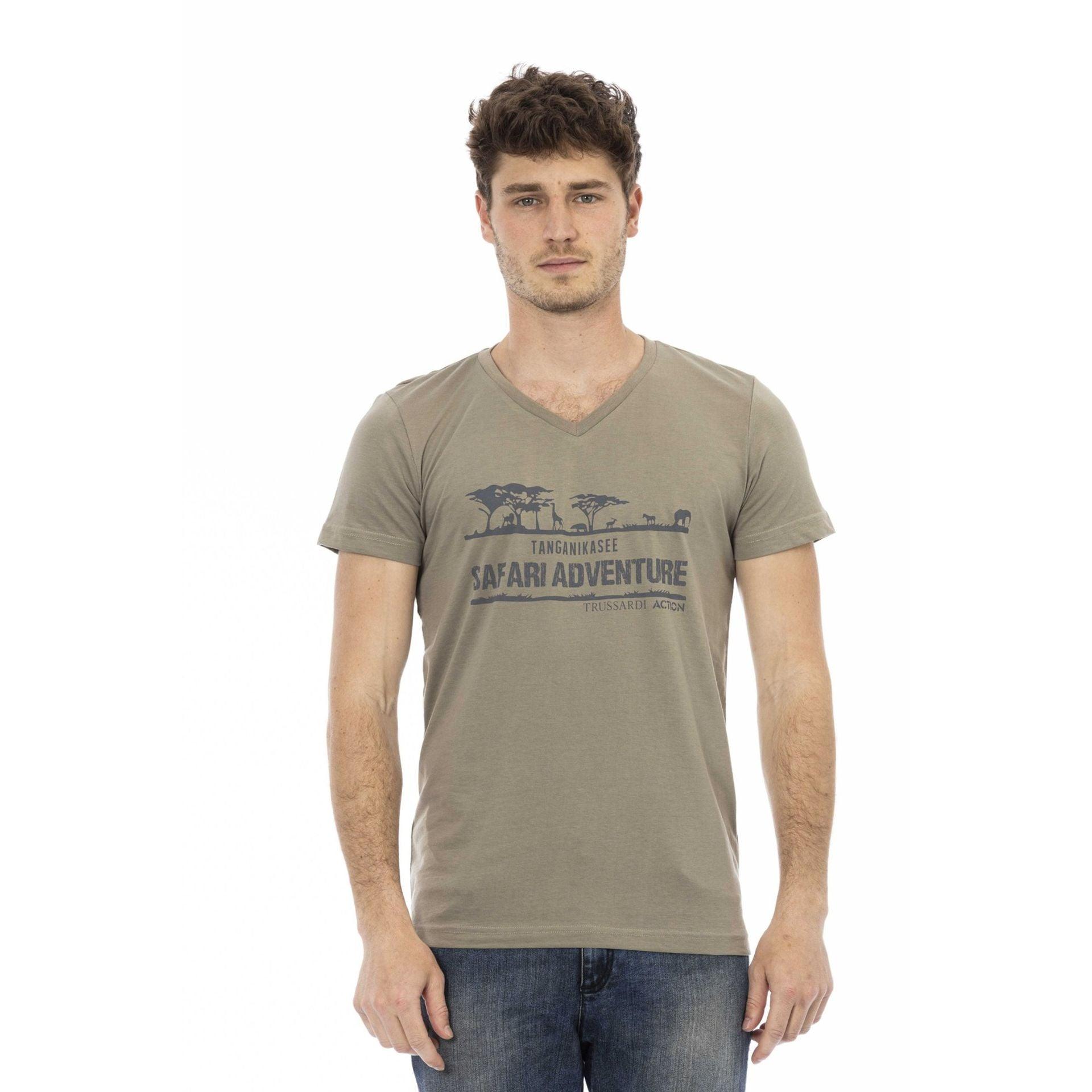 Trussardi Action Men T-shirts - Brown Brand T-shirts - T-Shirt - Guocali