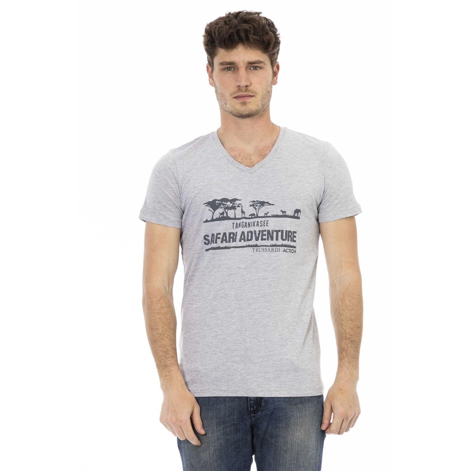 Trussardi Action Men T-shirts - Grey Brand T-shirts - T-Shirt - Guocali