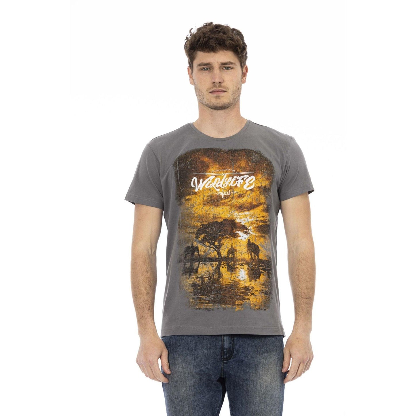 Trussardi Action Men T-shirts - Grey Brand T-shirts - T-Shirt - Guocali