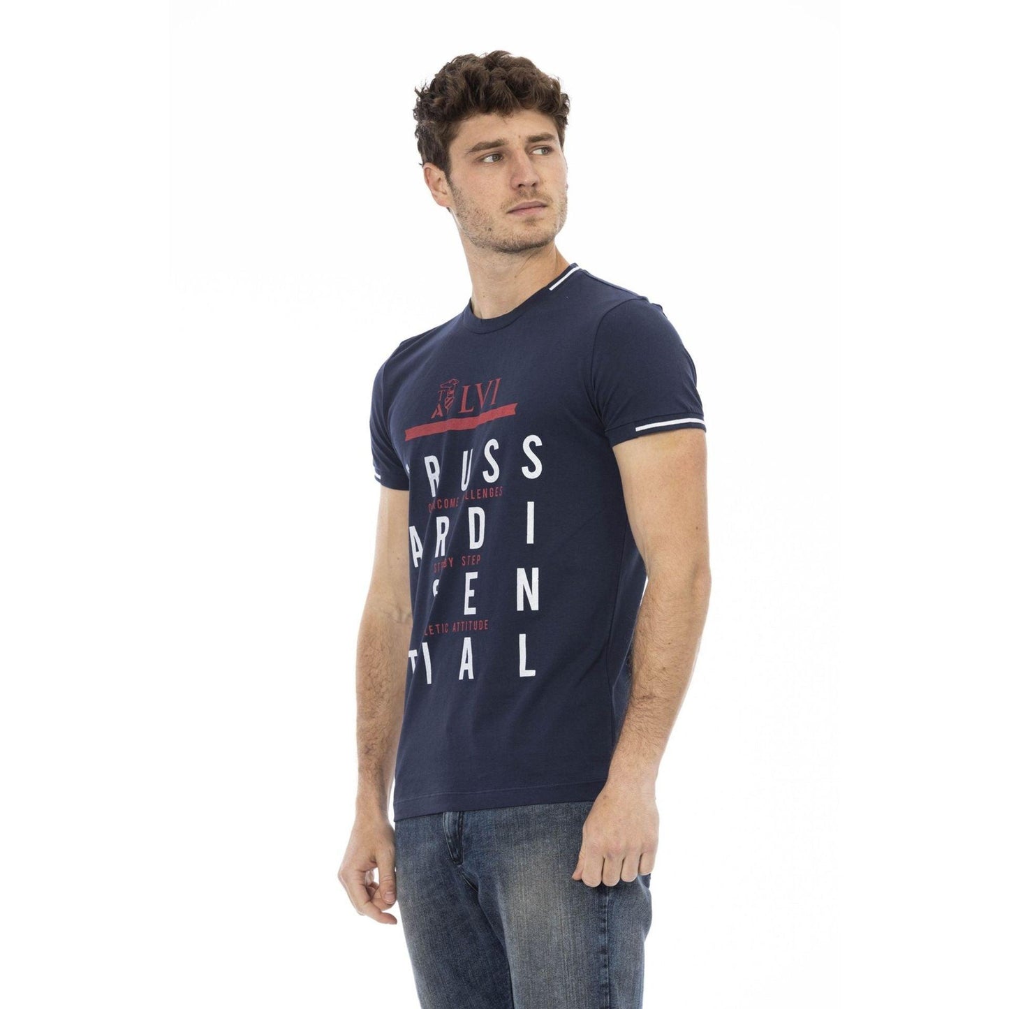 Trussardi Action Men T-shirts - Navy Blue Brand T-shirts - T-Shirt - Guocali