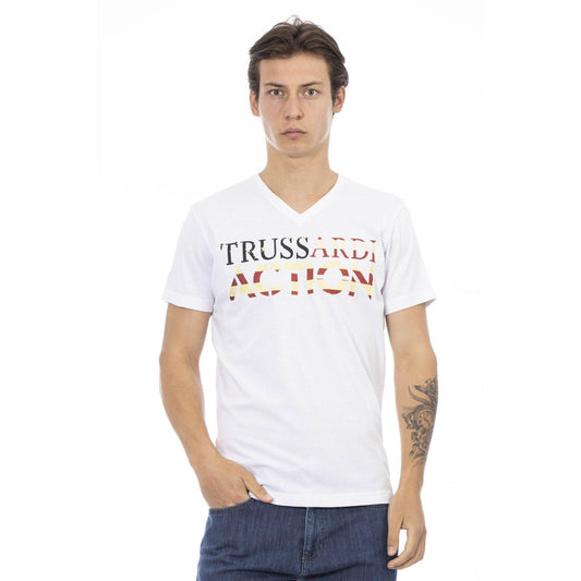 Trussardi Action Men T-shirts - White Brand T-shirts - T-Shirt - Guocali