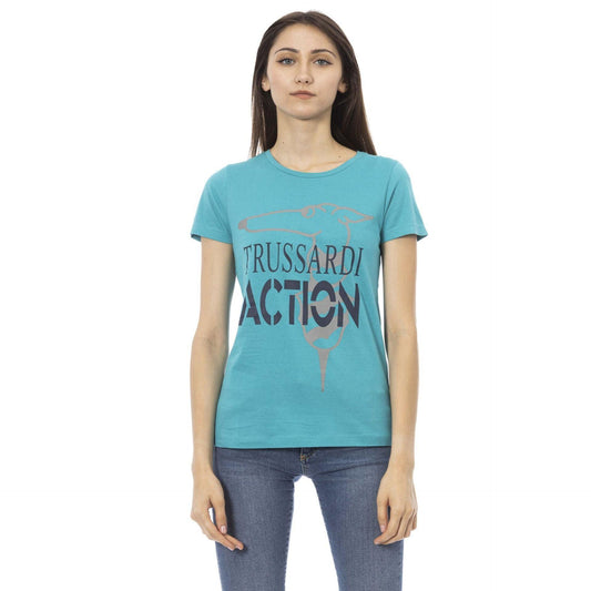 Trussardi Action Women T-Shirts - Blue Brand T-shirts - T-Shirt - Guocali