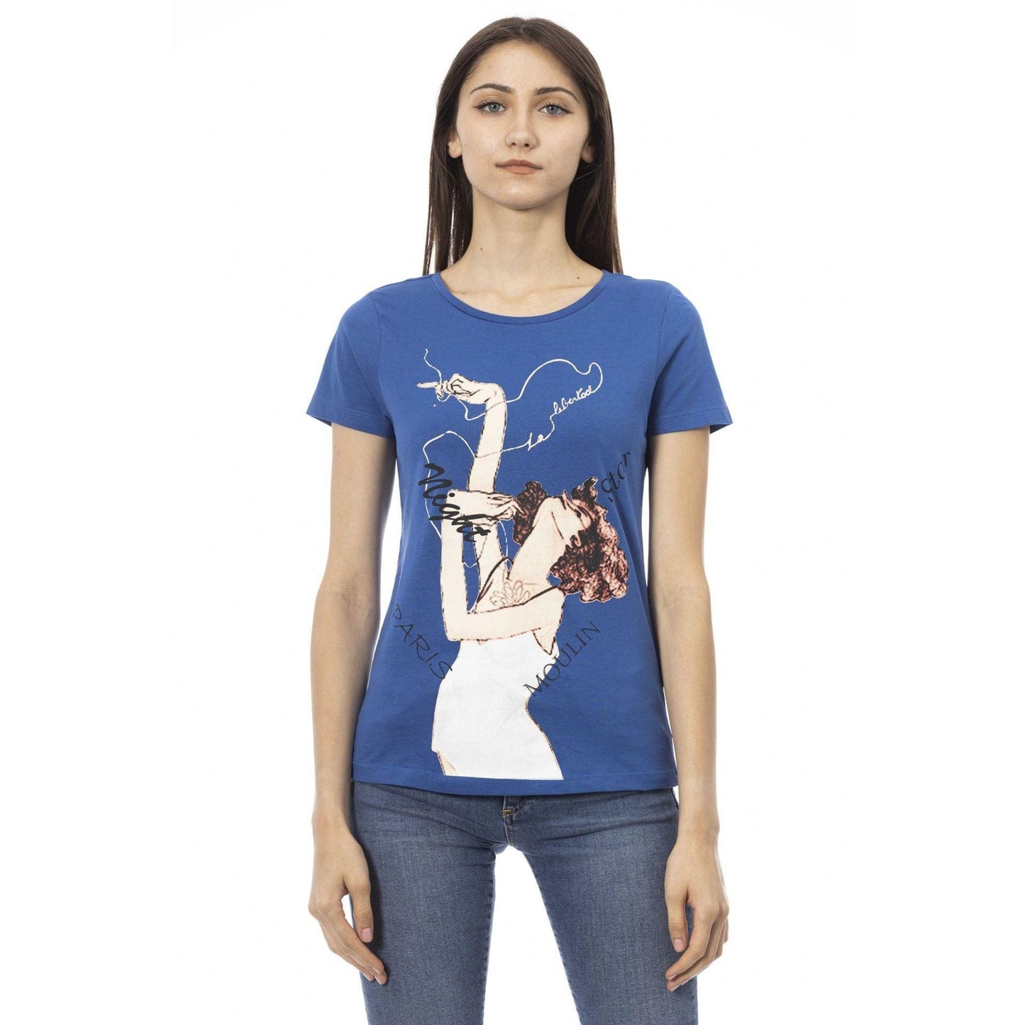 Trussardi Action Women T-Shirts - Blue Brand T-shirts - T-Shirt - Guocali