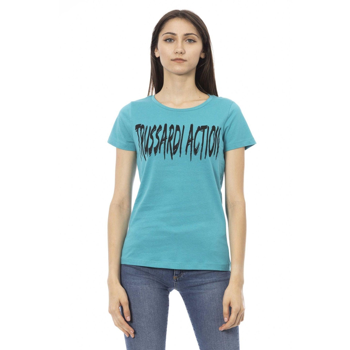 Trussardi Action Women T-Shirts - Blue Brand T-shirts - T-Shirt - Guocali