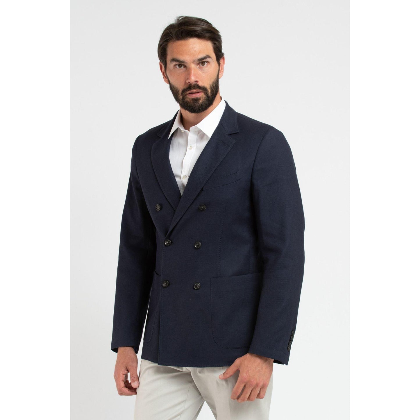 Trussardi Men Double-Breasted Blazer - Men Blazer - Guocali