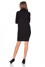 Turtleneck Knit Mini Dress Casual Style-Day Dress-GUOCALI