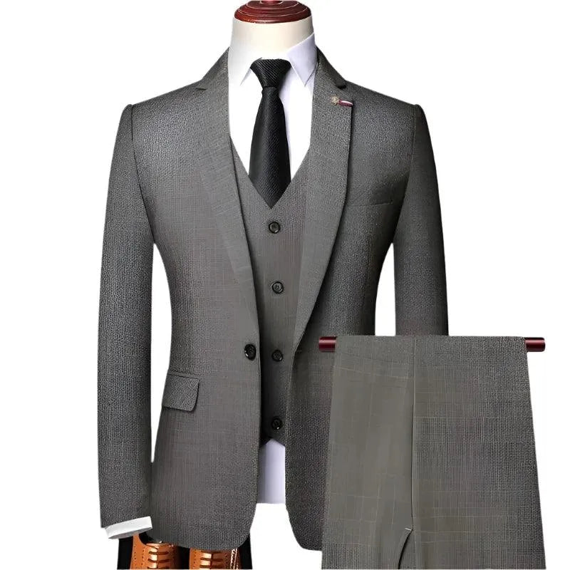 Vintage, Professional Men’s Suit - Plaid Single-Breasted