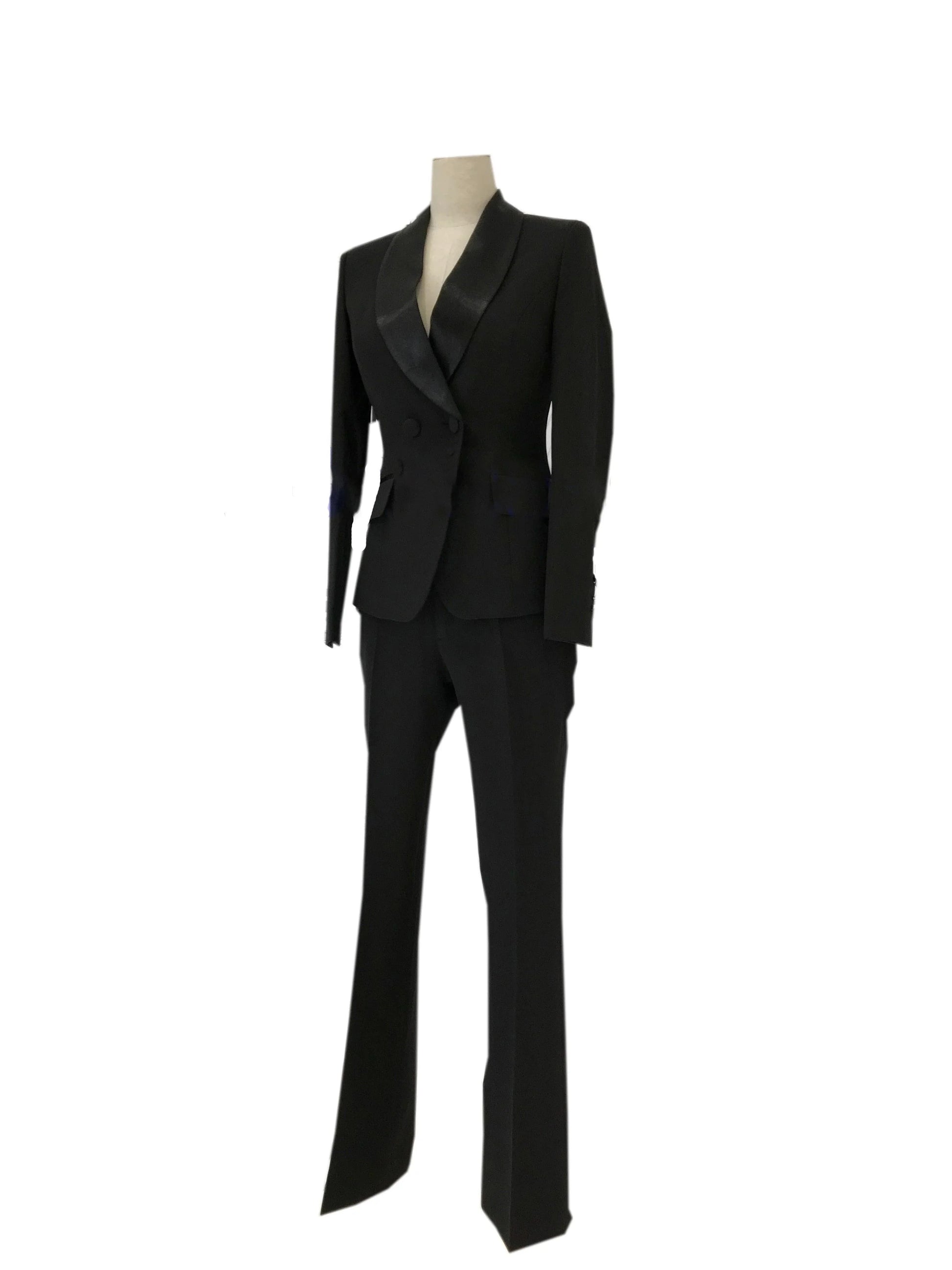 Wedding Tuxedo Pantsuit - Women Trouser Suits - Trouser Suit -Guocali