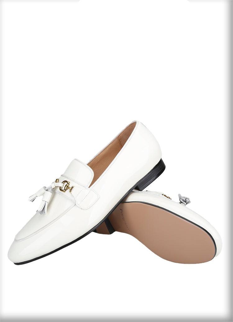 White Patent Leather Men Loafers - Men Shoes - Loafer Shoes - Guocali