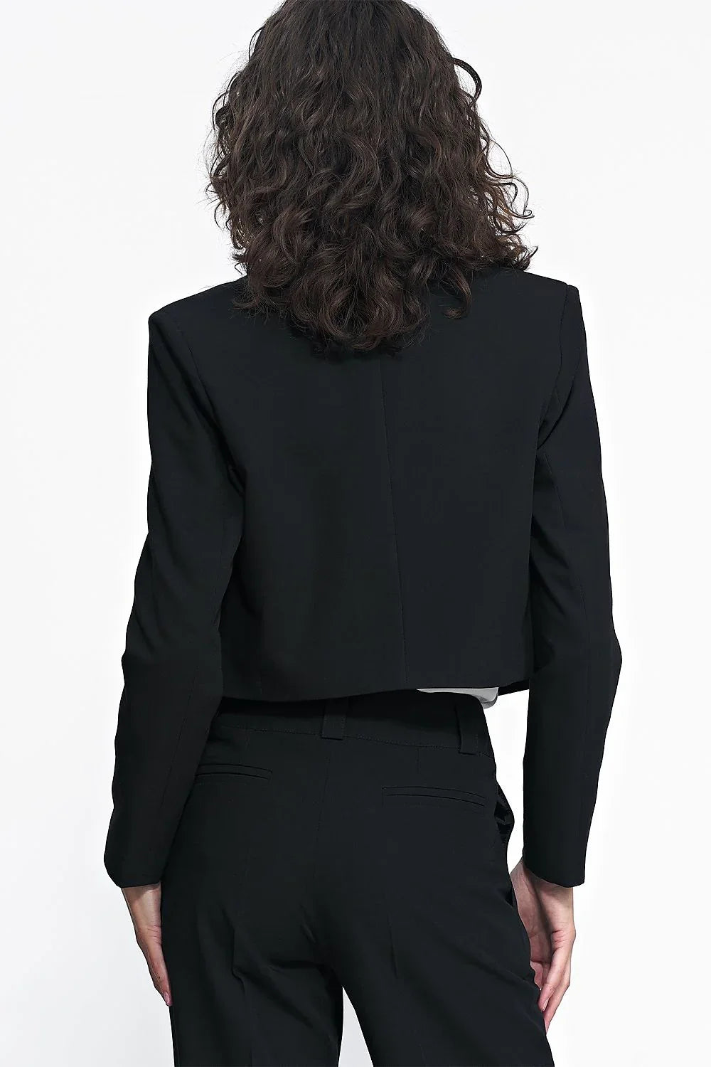 Women Blazer - Lightweight - 1-Button - black -Guocali