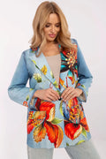 Women Blazer - Lightweight - 1-Button, Multicolor