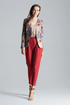 Women Blazer - Lightweight - 1-Button - Multicolor, Beige, Orange, Yellow, Gray -Guocali