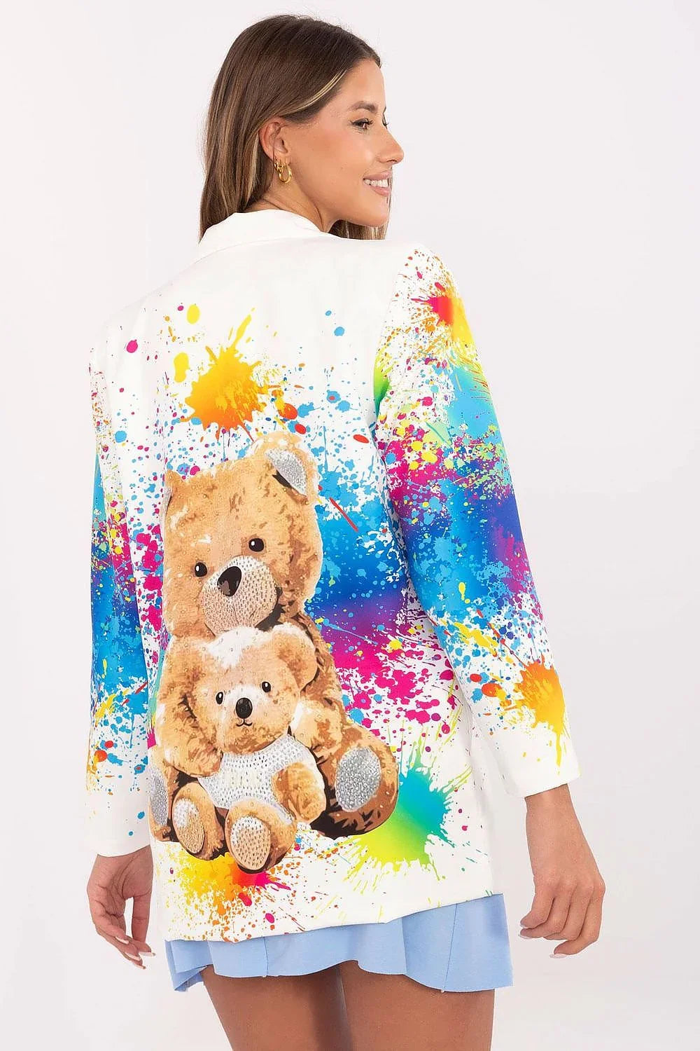 Women Blazer - Lightweight - 1-Button, Multicolor, Blue, Yellow, Pink, Red, Green