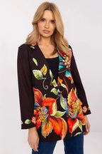 Women Blazer - Lightweight - 1-Button, Multicolor, Orange, Yellow, Green, Red