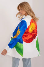 Women Blazer - Lightweight - Button, Blue, Green, Orange, Yellow, Multicolor