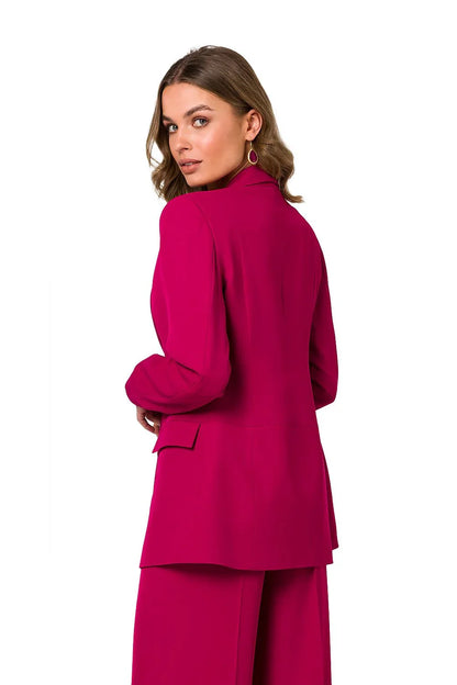 Women Blazer - Lightweight - Slip-On - Purple -Guocali