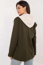 Women Blazer - Stretchable - Button - Green -Guocali