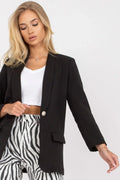 Women Blazer - Stretchable - Button - Black -Guocali