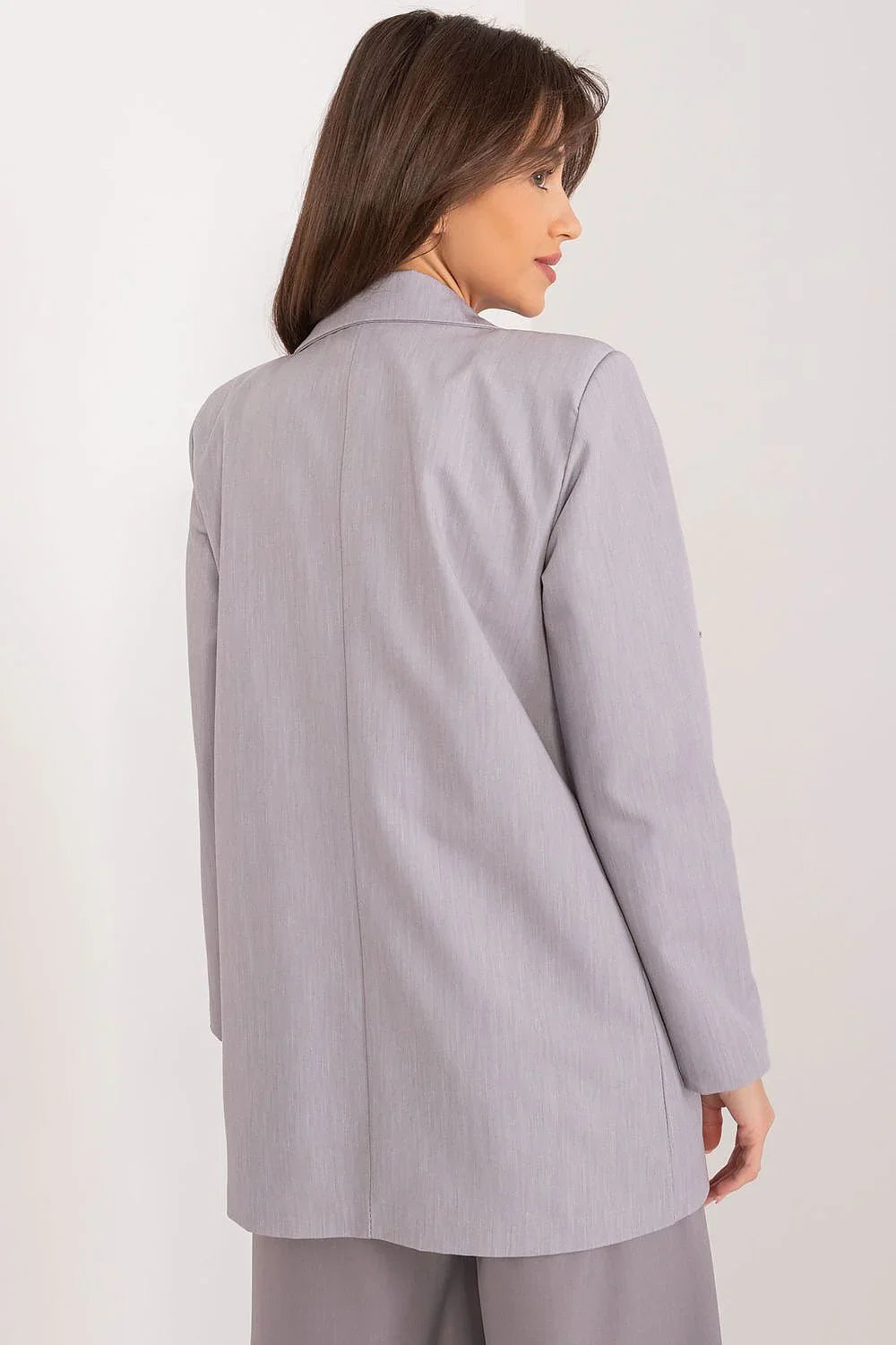 Women Blazer - Stretchable - Button - Gray -Guocali