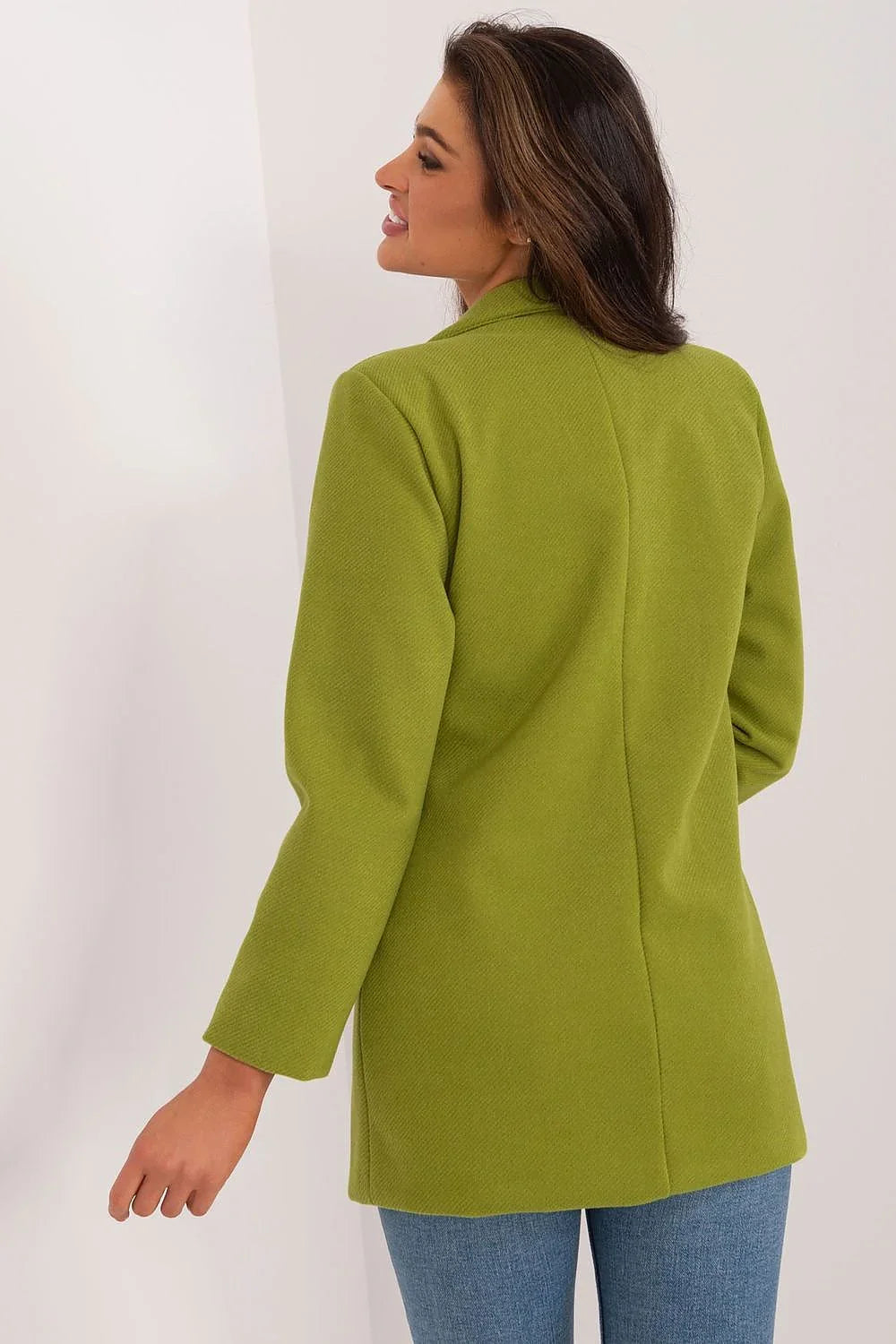 Women Blazer - Stretchable - Button - Green -Guocali