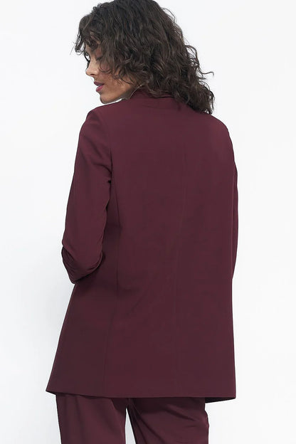Women Blazer - Stretchable - Button - Red -Guocali