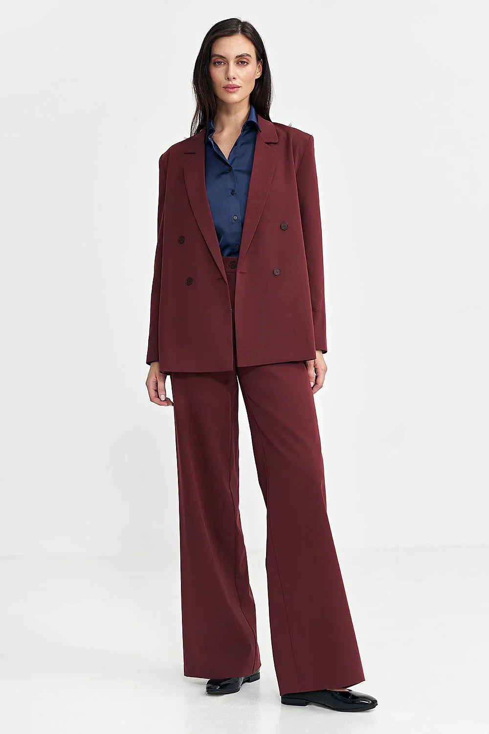 Women Blazer - Stretchable - Double-Breasted - Red -Guocali