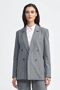 Women Suit Jacket - Stretchable - Double-Breasted