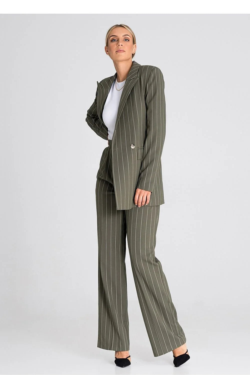 Women Suit Jacket - Stretchable - Double-Breasted