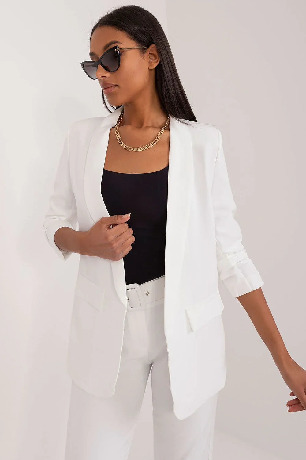 Women Suit Jacket - Wrinkle-Resistant - 1-Button Blazer