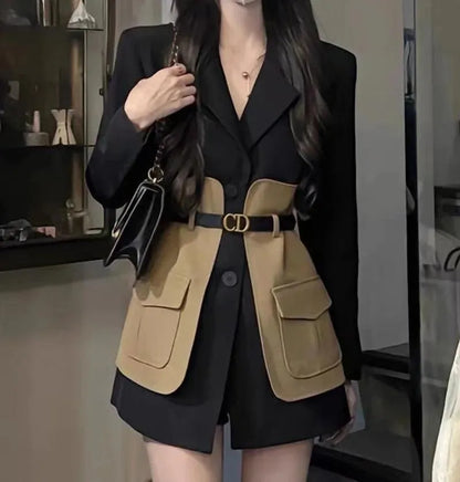 Women Blouse – Ruffle Trim – Puff Sleeves - Black -Guocali