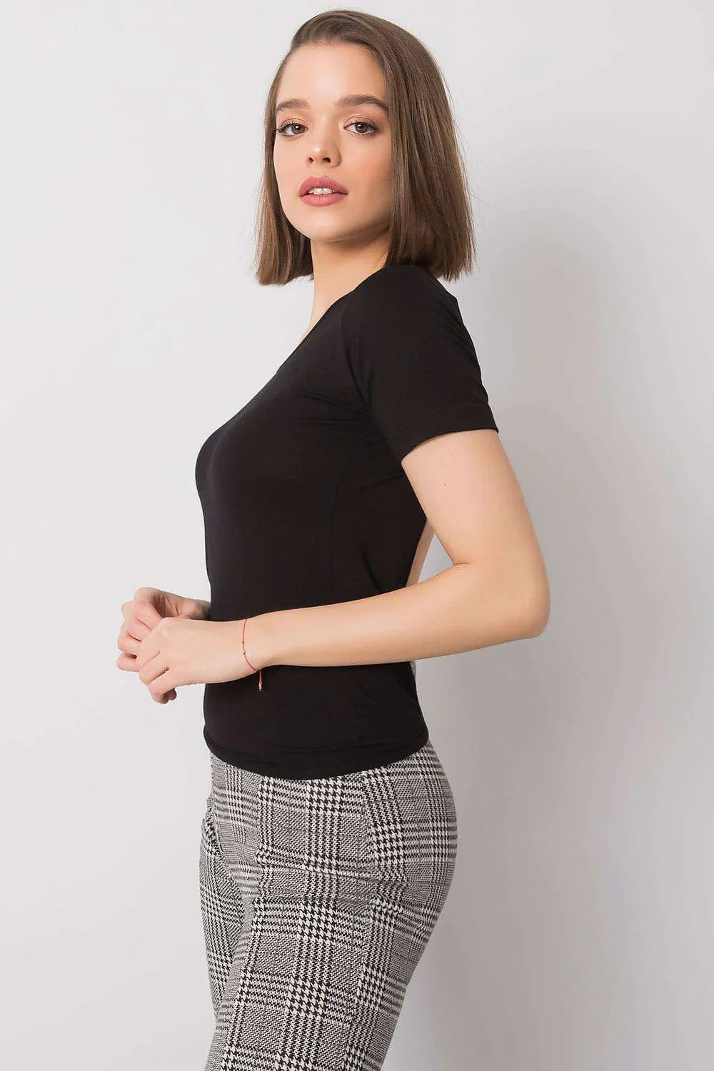 Women Blouse – Stretchable – Long Sleeve - Black -Guocali