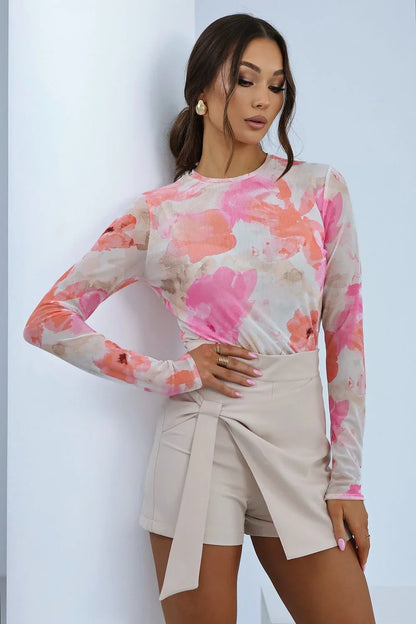 Women Blouse – Stretchable – Long Sleeve - Multicolor -Guocali
