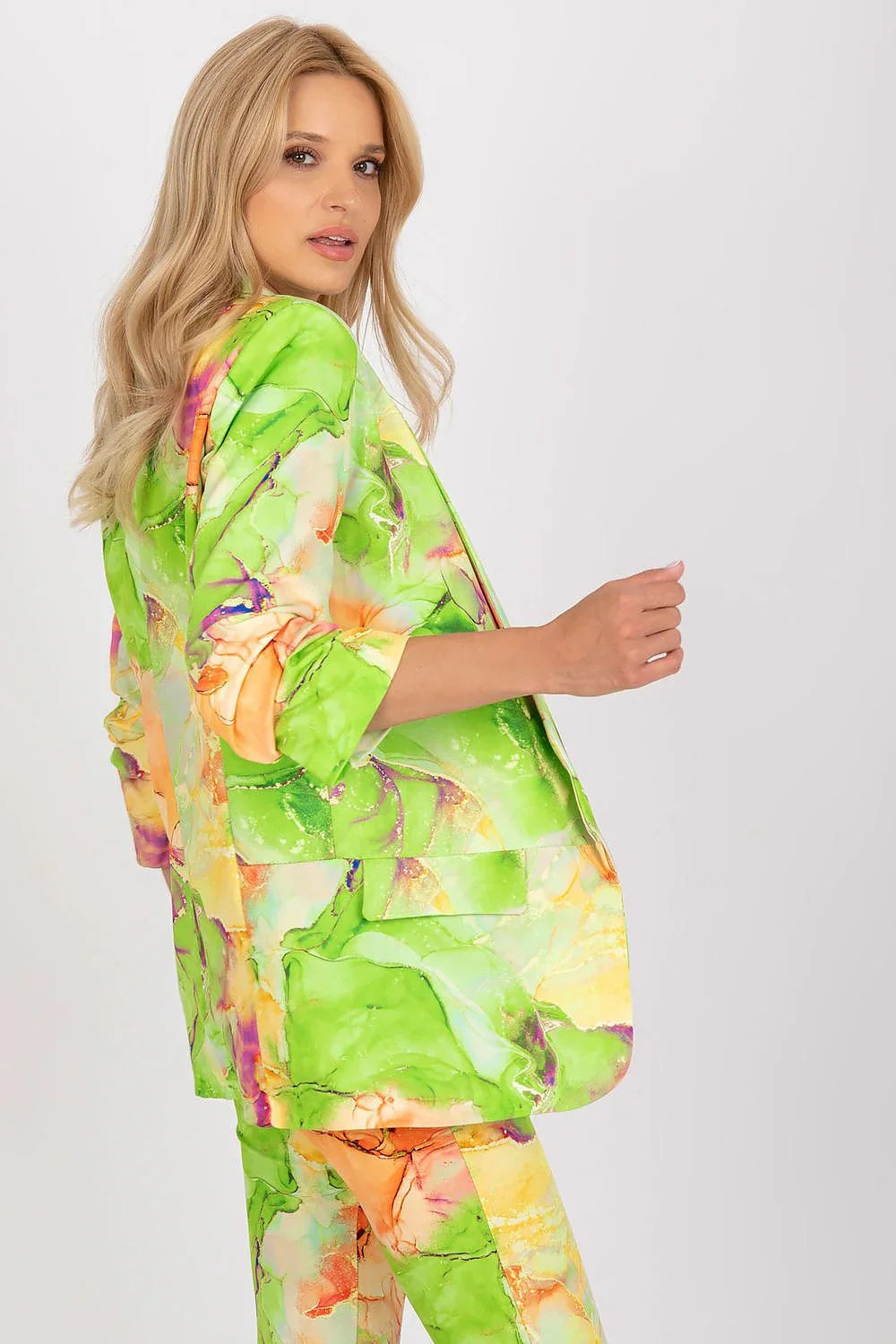 Women Casual Blazer - Stretchable - Slip-On, Yellow, Orange, Multicolor