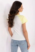 Women Crew-Neck Raglan-Sleeves T-Shirt – Stretchable, Yellow