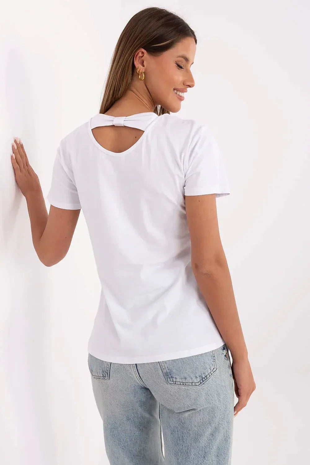 Women Crew-Neck Short-Sleeves T-Shirt – Stretchable, Multicolor, Beige, Brown, Gold