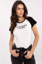 Women Crew-Neck Short-Sleeves T-Shirt – Stretchable, Black