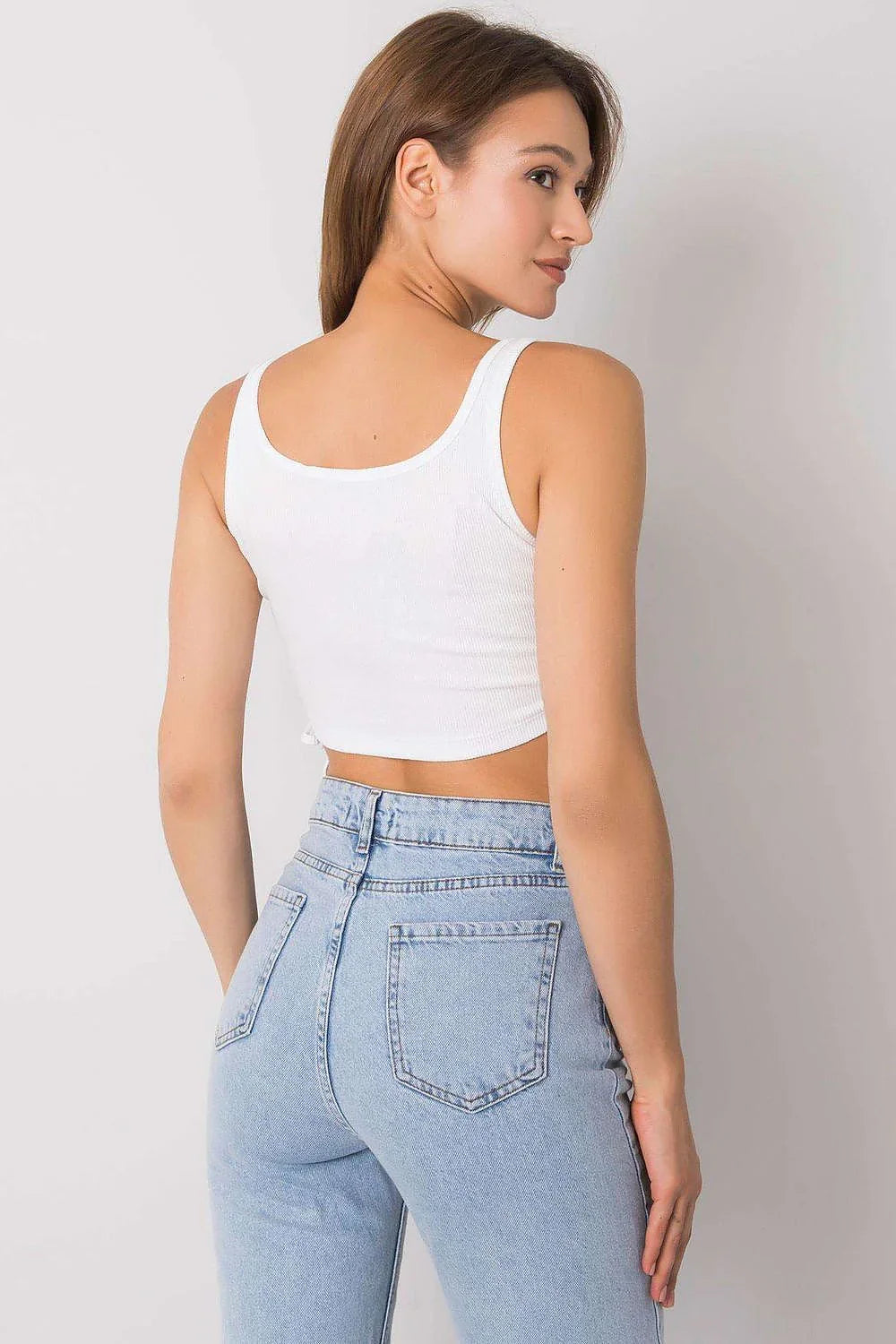 Women Crop Top – Round-Neck Crop Top -Guocali