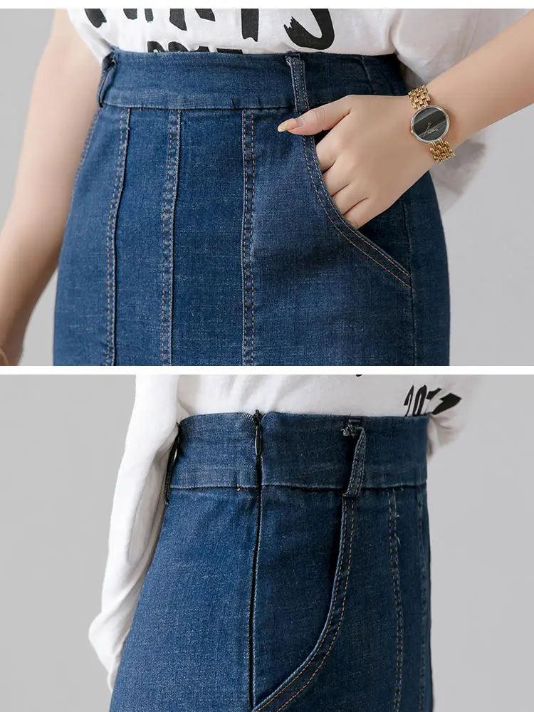 Women Denim Jeans Skirt - Mini Skirt - Guocali