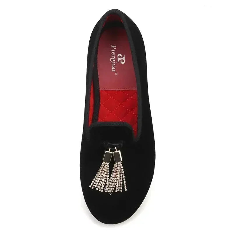 Women Dress Tassel Slipper Loafers - Slip-On Flat Formal Dress Shoes