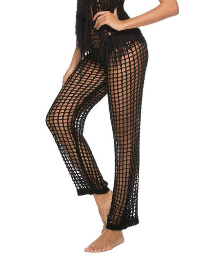Boho Women Wide Leg Pants – High-Waist Lace