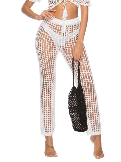 Boho Women Wide Leg Pants – High-Waist Lace